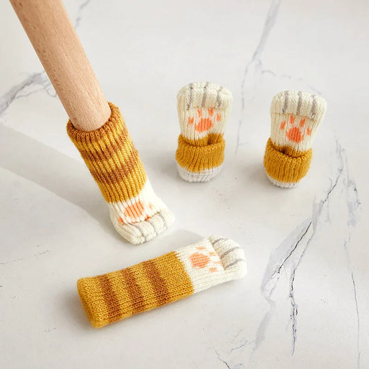 Cute Cat Knitting Design Furniture Socks